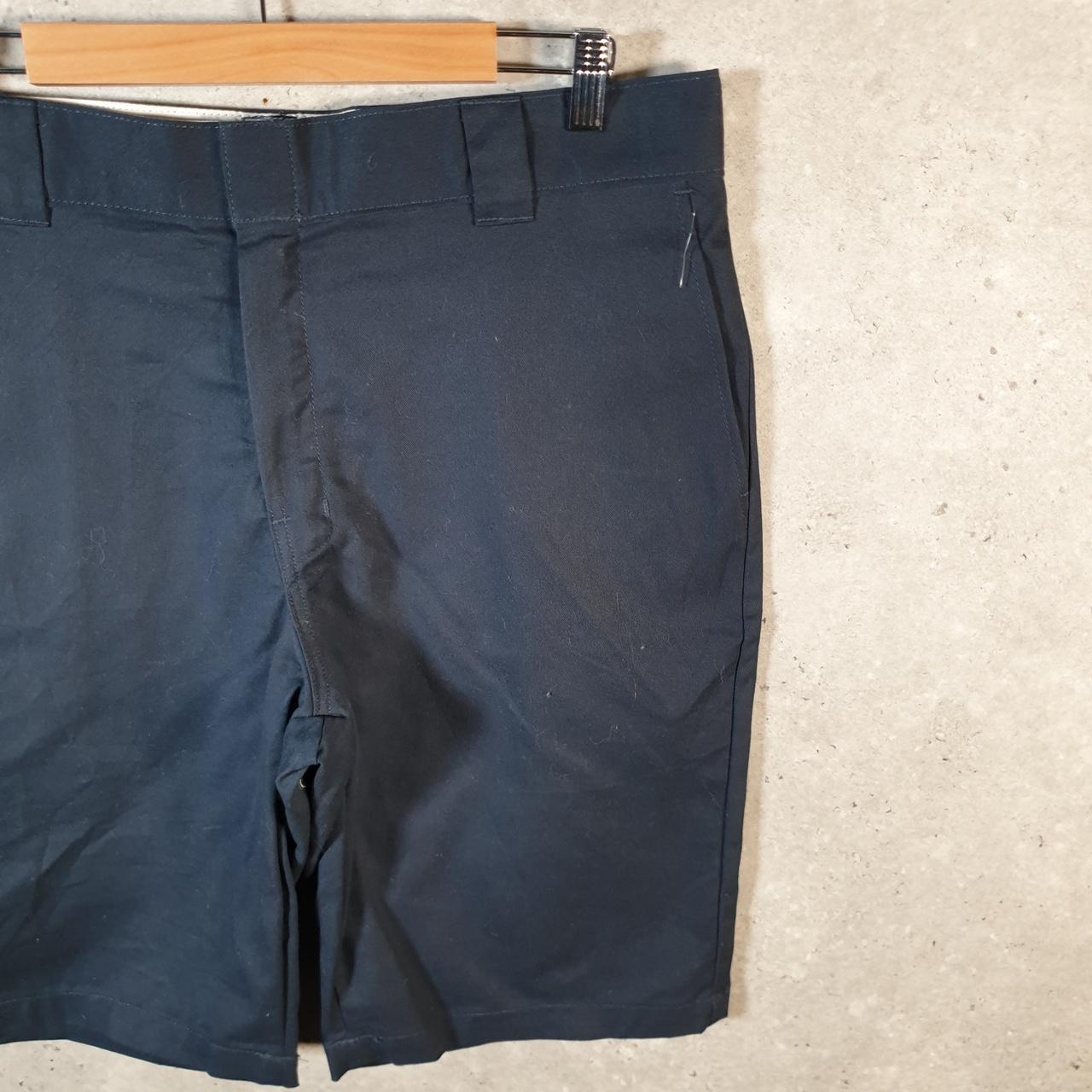 Vintage Dickies Baggy Chino Shorts Jorts Cargo Mens W36 Navy Blue Loose Fit