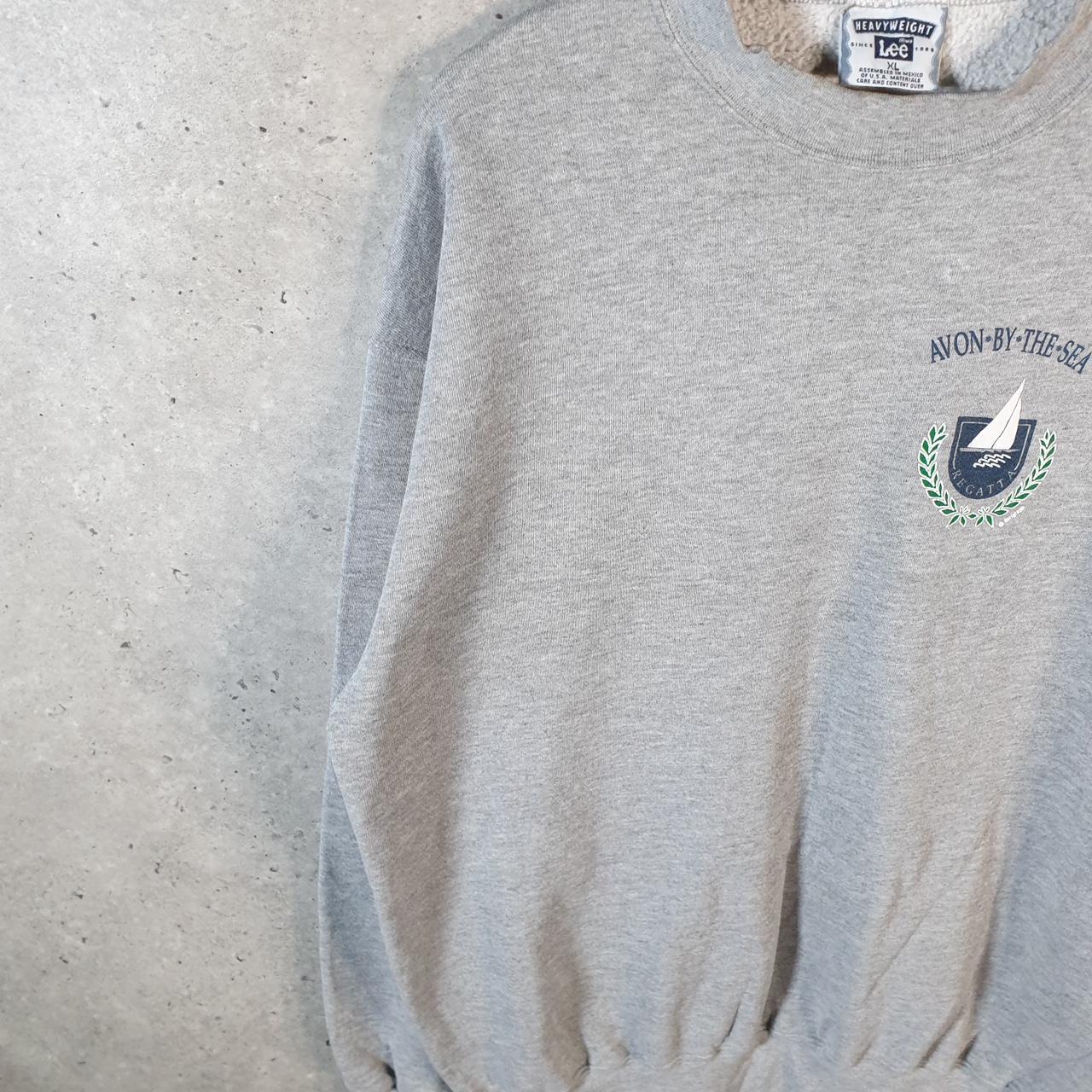 Vintage Lee Heavyweight Sweatshirt Men’s XL Grey USA Pullover Avon By The Sea