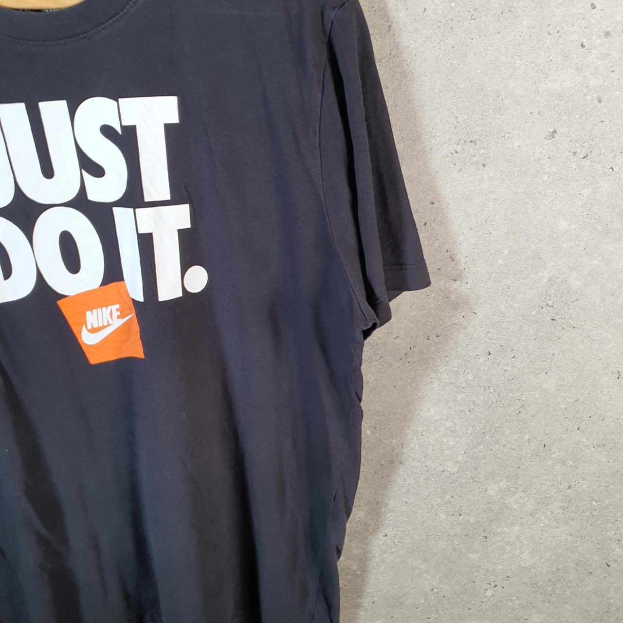 Vintage Nike Spellout Just Do It T Shirt Men’s Large Black Logo Swoosh Athletic