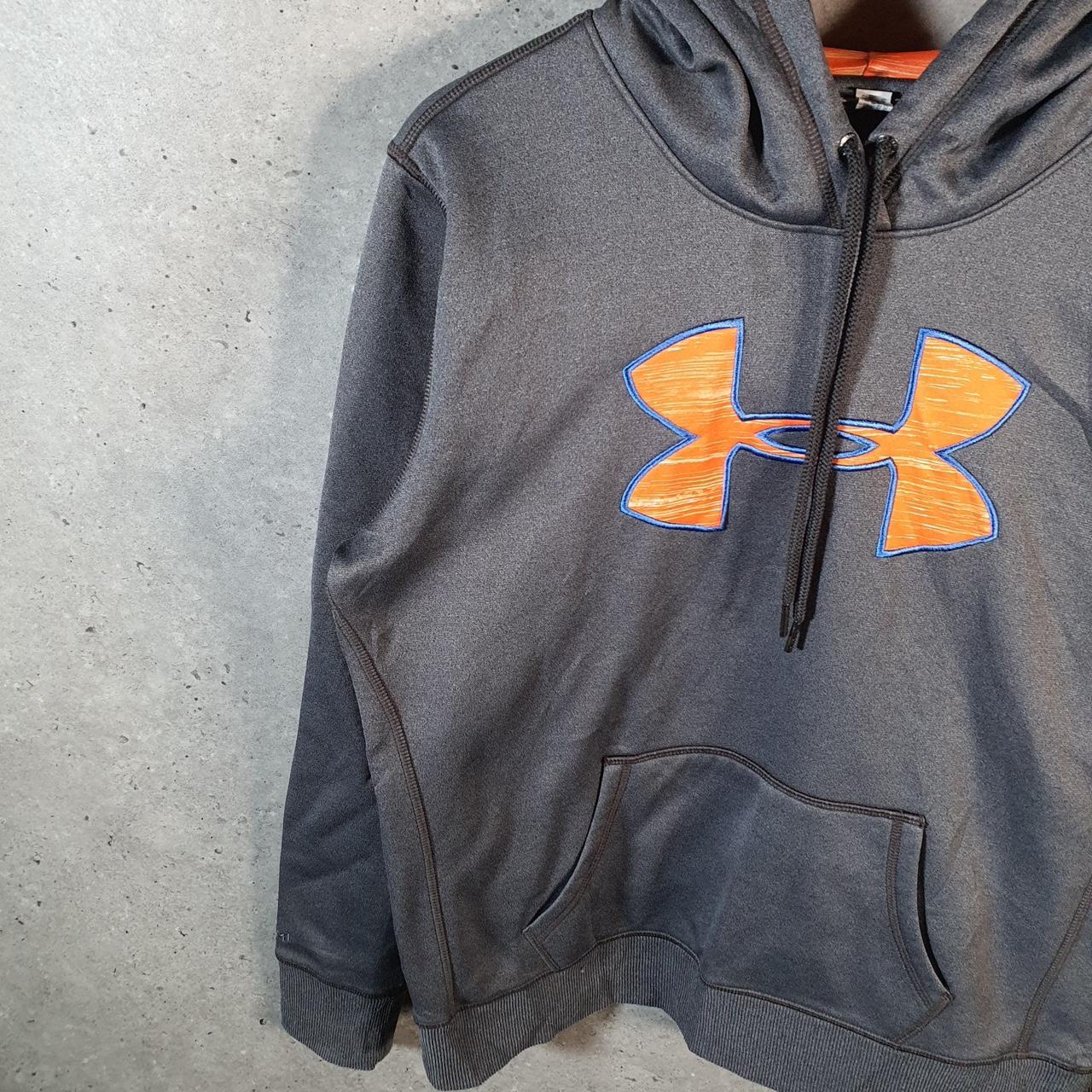 Vintage Under Armour Cold Gear Windbreaker Track Jacket Womens Large Grey USA Pullover