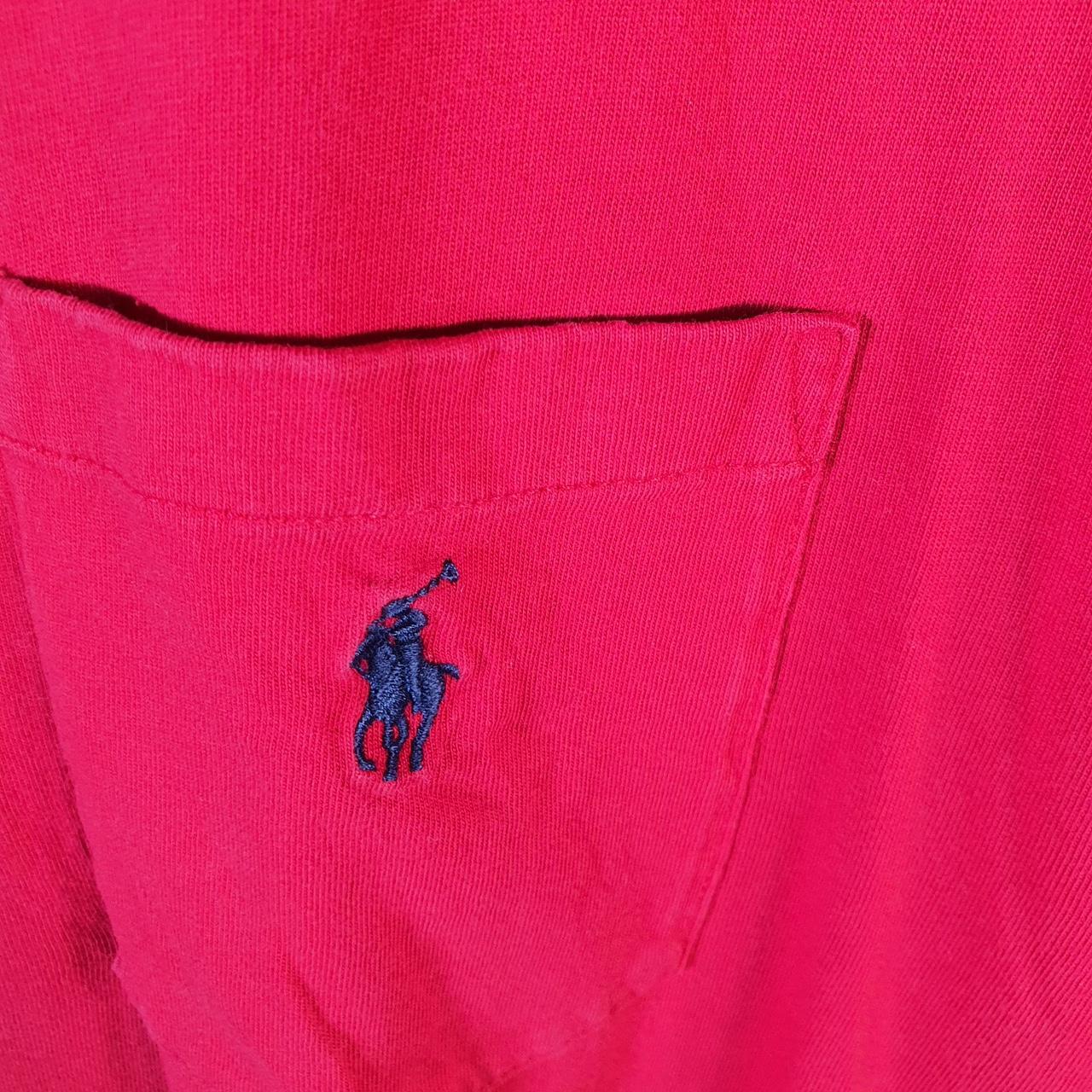 Vintage Ralph Lauren Polo T Shirt Men’s Large Red Embroidered Classic Fit Pony C9136