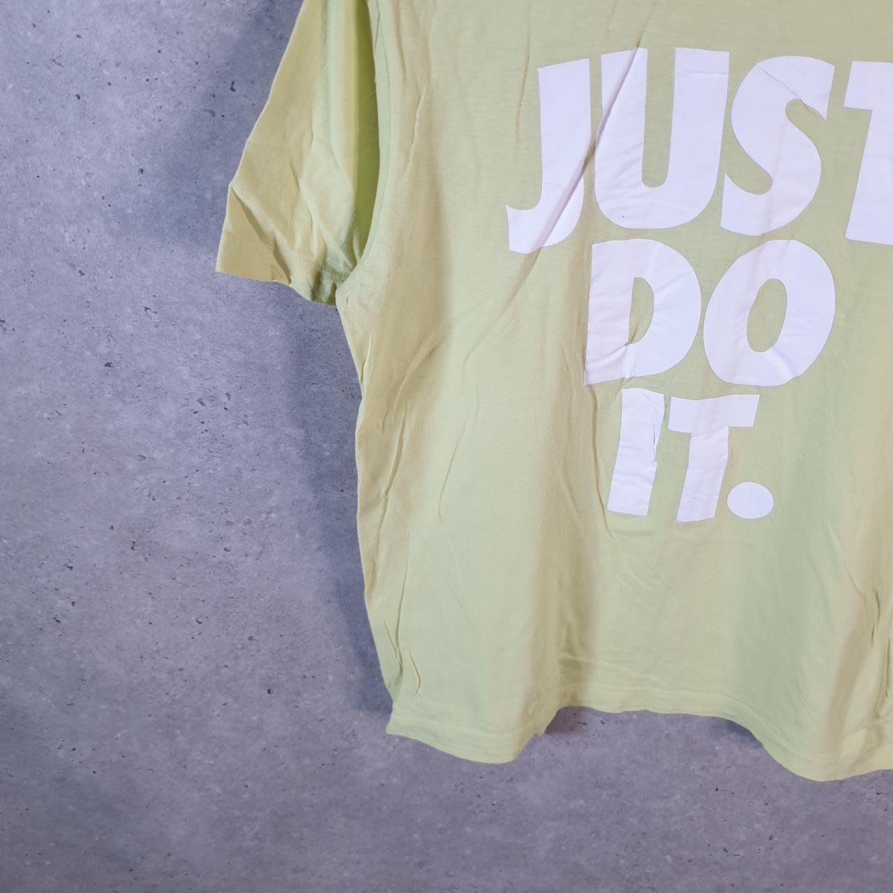 Vintage Nike Just Do It T Shirt Men’s Medium Green Logo Swoosh Athletic