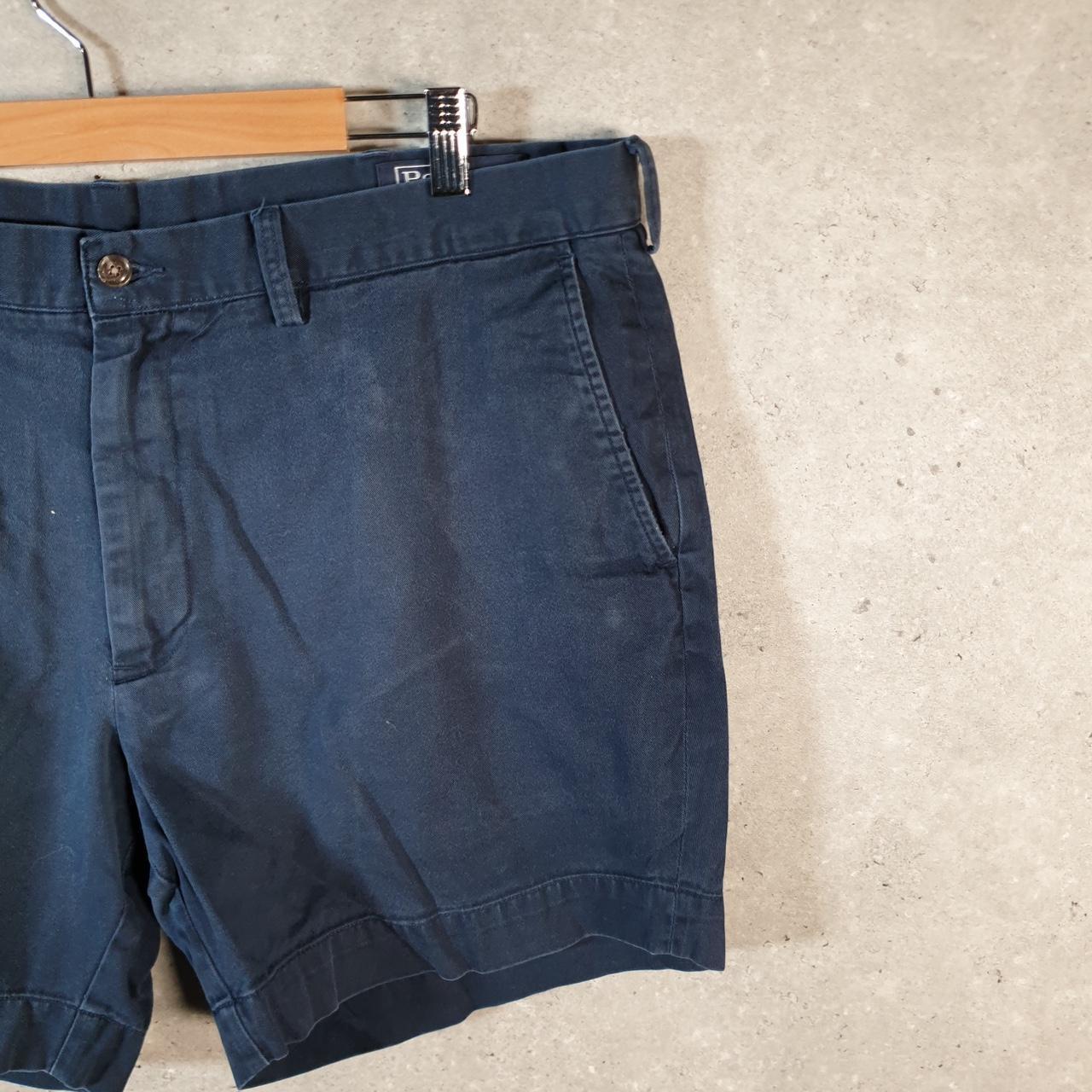 Vintage Ralph Lauren Polo Shorts Jorts Chino Cargo Men’s W40 Navy Blue Baggy Cotton