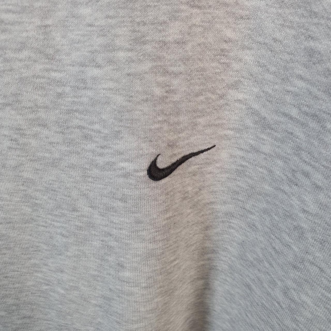 Vintage Nike 90s Embroidered Sweatshirt Men’s Large Grey Swoosh Y2K Pullover Logo