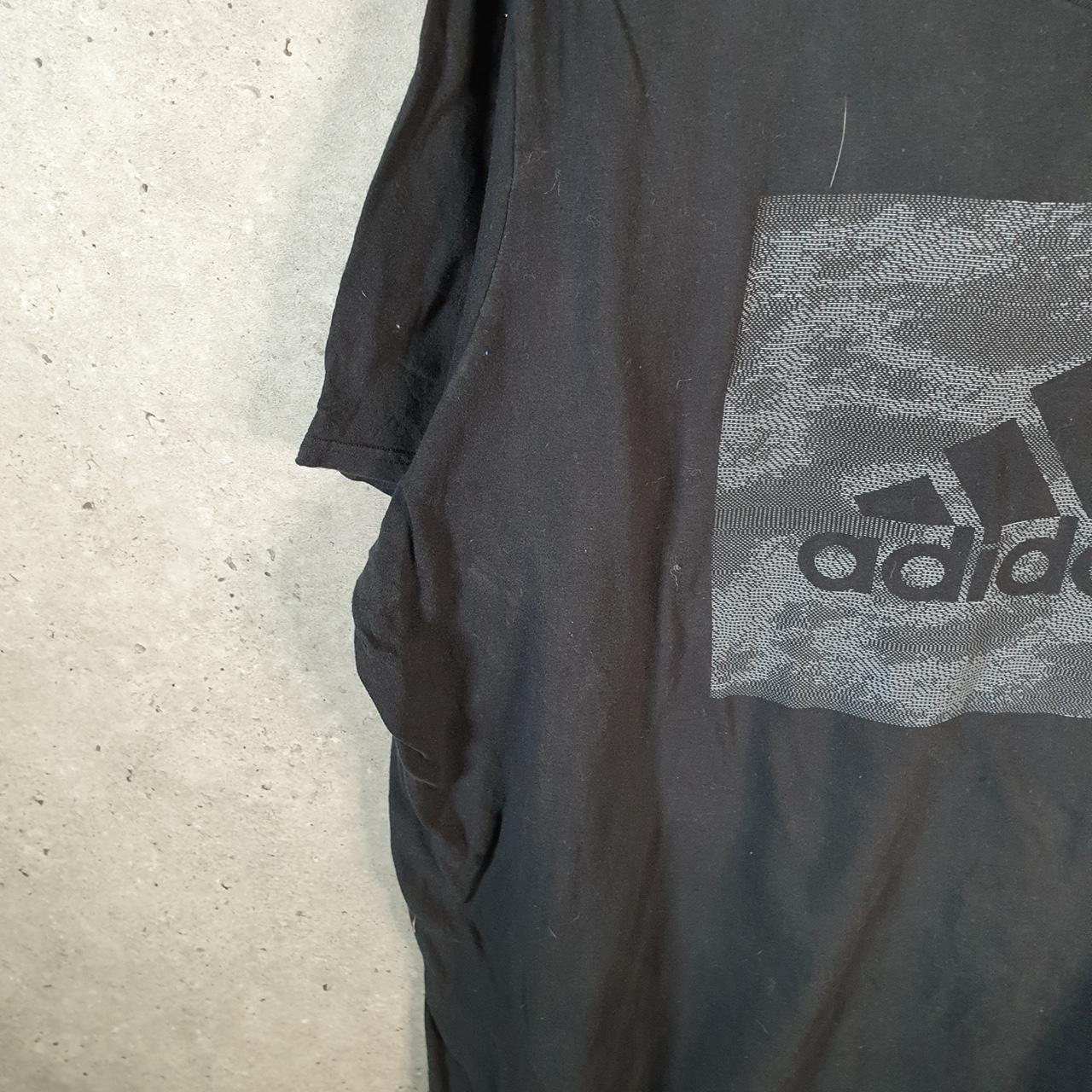 Vintage Adidas Amplifier T Shirt Men’s 2XL Black Three Stripes Logo Athletic