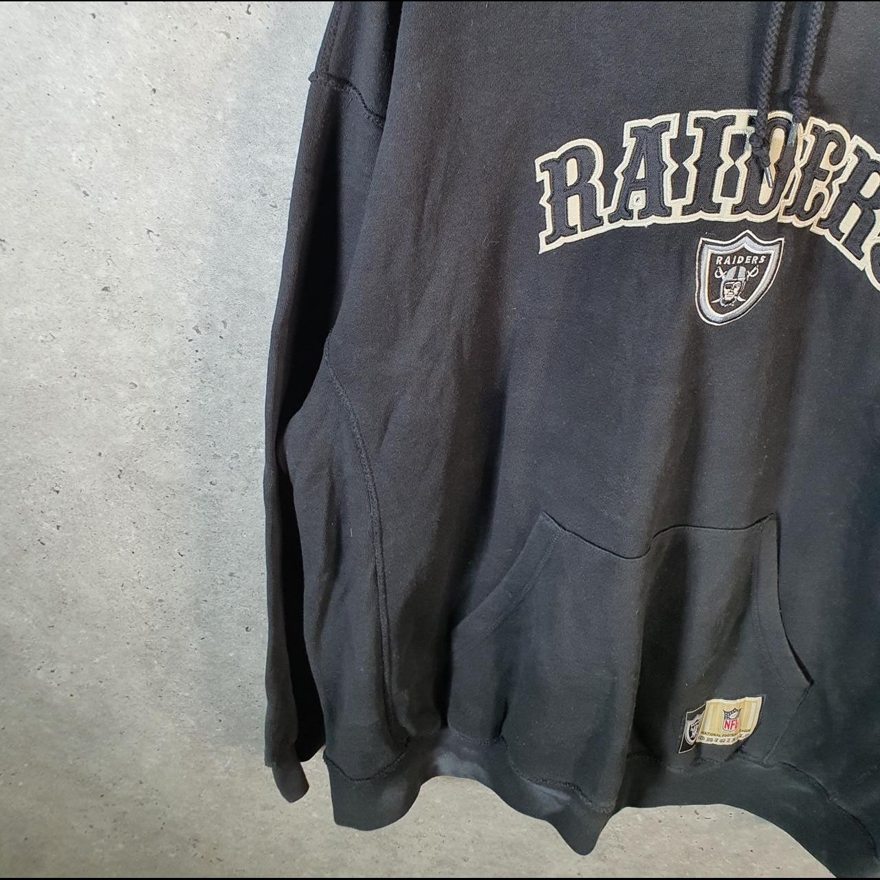 Vintage NFL Oakland Raiders Hoodie Mens 2XL Black Pullover USA Pro Sport