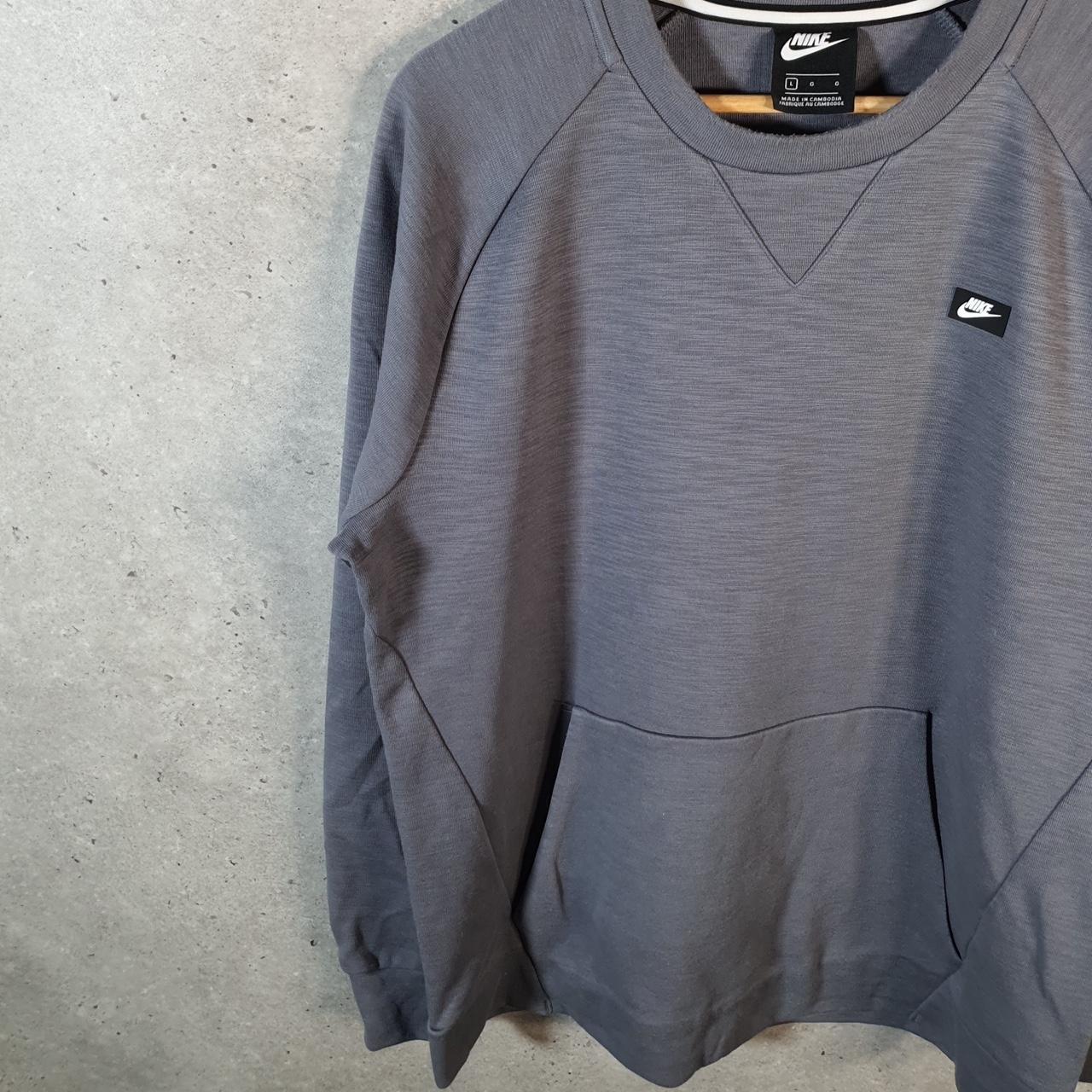 Vintage Nike Club Embroidered Hoodie Men’s Large Grey Swoosh Y2K Pullover