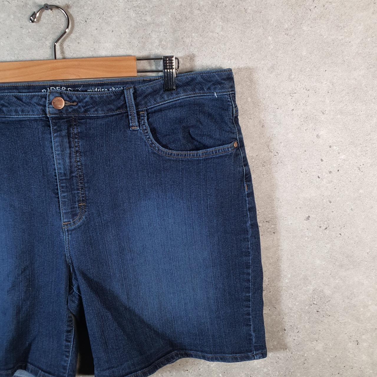 Vintage Levi’s Mid Rise Baggy Shorts Jorts Cargo Womens W40 Blue Relaxed Denim A4055