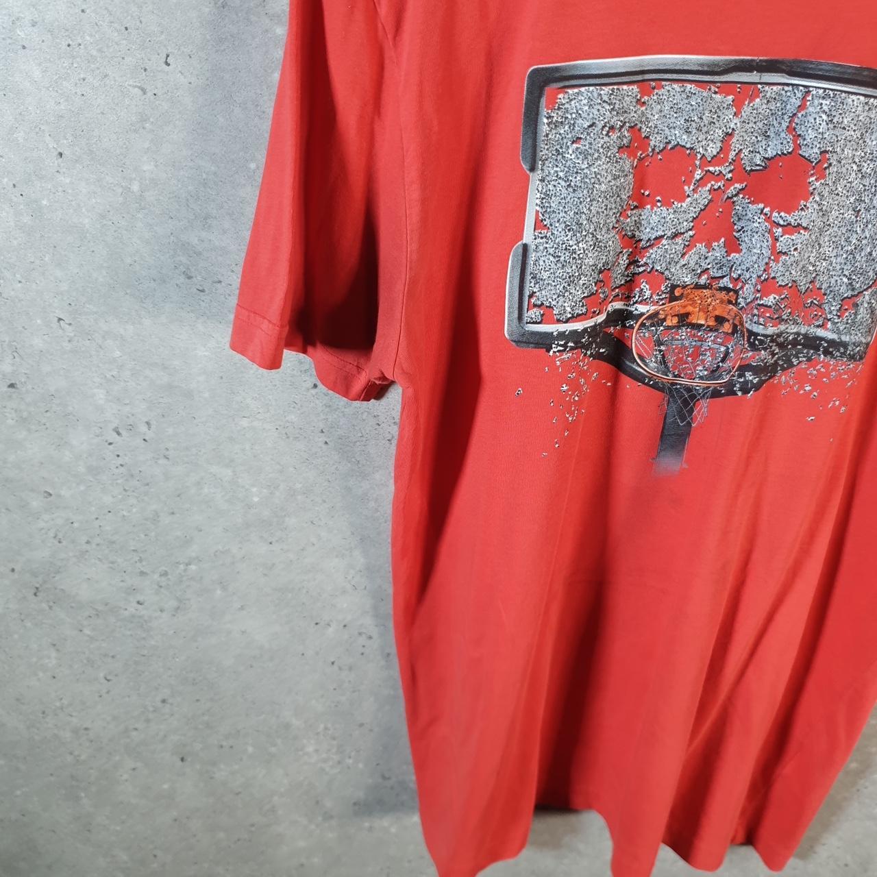 Vintage Nike NBA Basketball Hoop Dri Fit T Shirt Men’s Medium Red Logo Swoosh Athletic