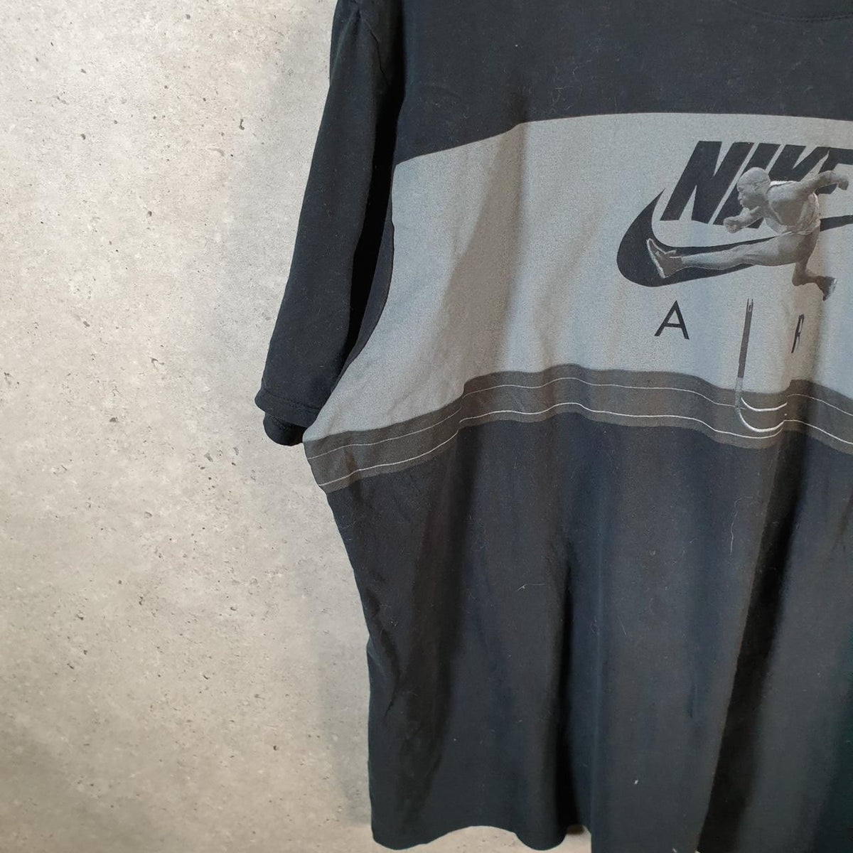 Vintage Nike Air Spellout Club T Shirt Men’s 2XL Black Swoosh Athletic