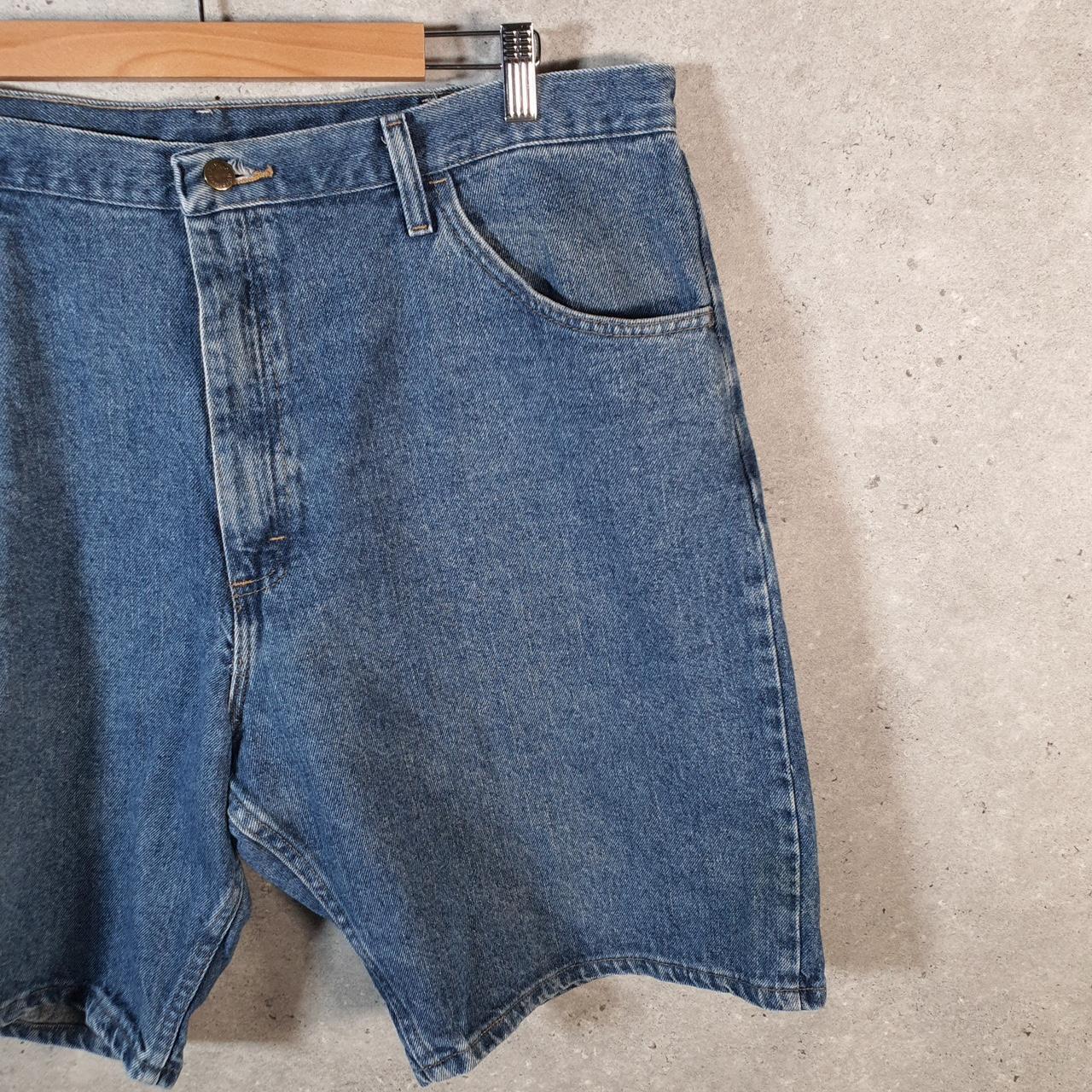 Vintage Wrangler Denim Shorts Jorts Cargo Men’s W40 Blue Baggy Cotton