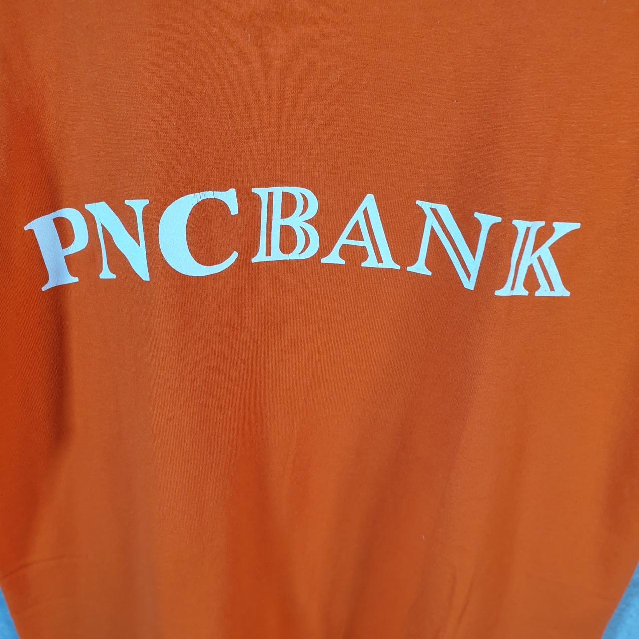 Vintage Fruit of the Loom PNC Bank 90s USA Single Stitch T Shirt Men’s Medium Orange C8396