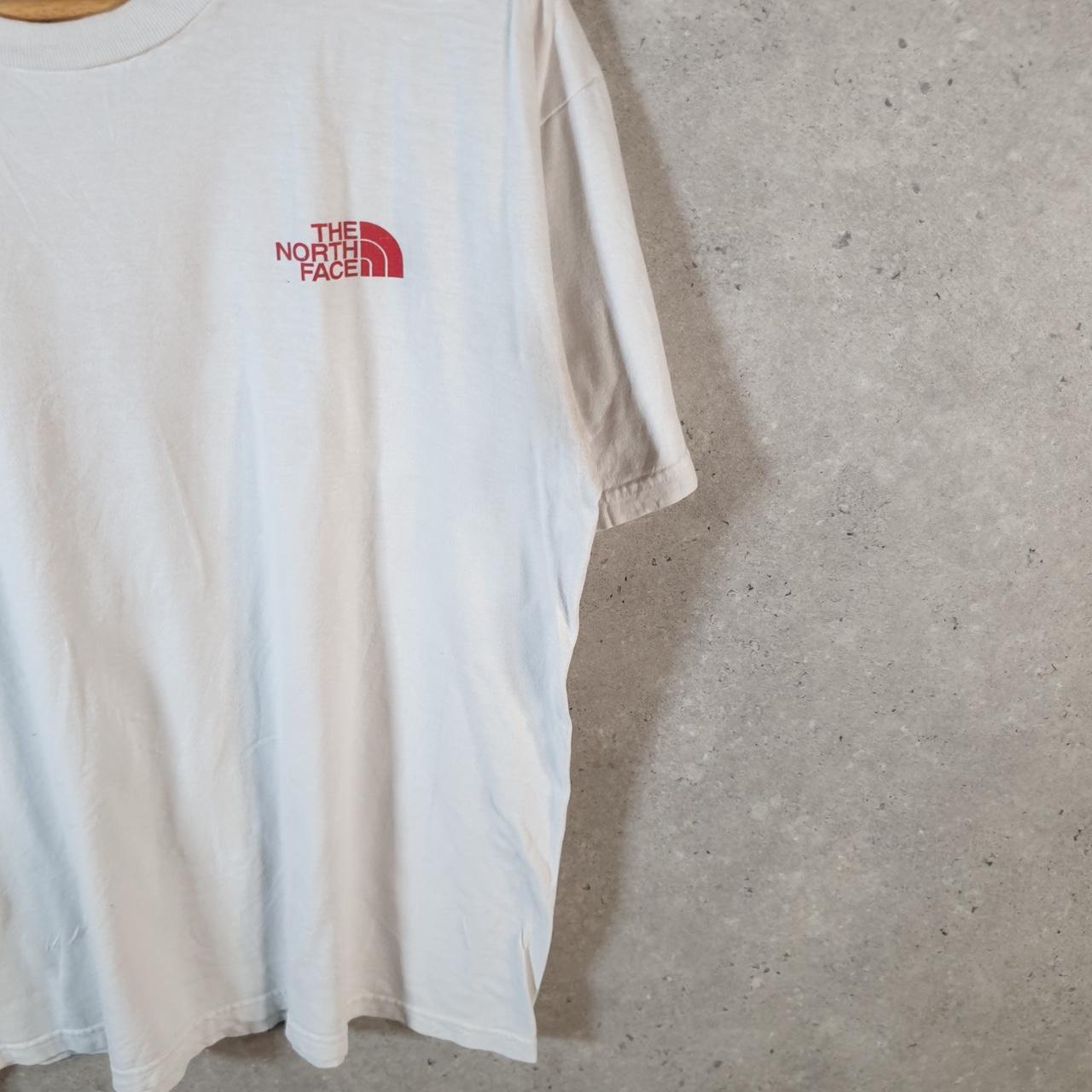 Vintage The North Face TNF Graphic Spellout T Shirt Men’s Medium White Logo Athletic