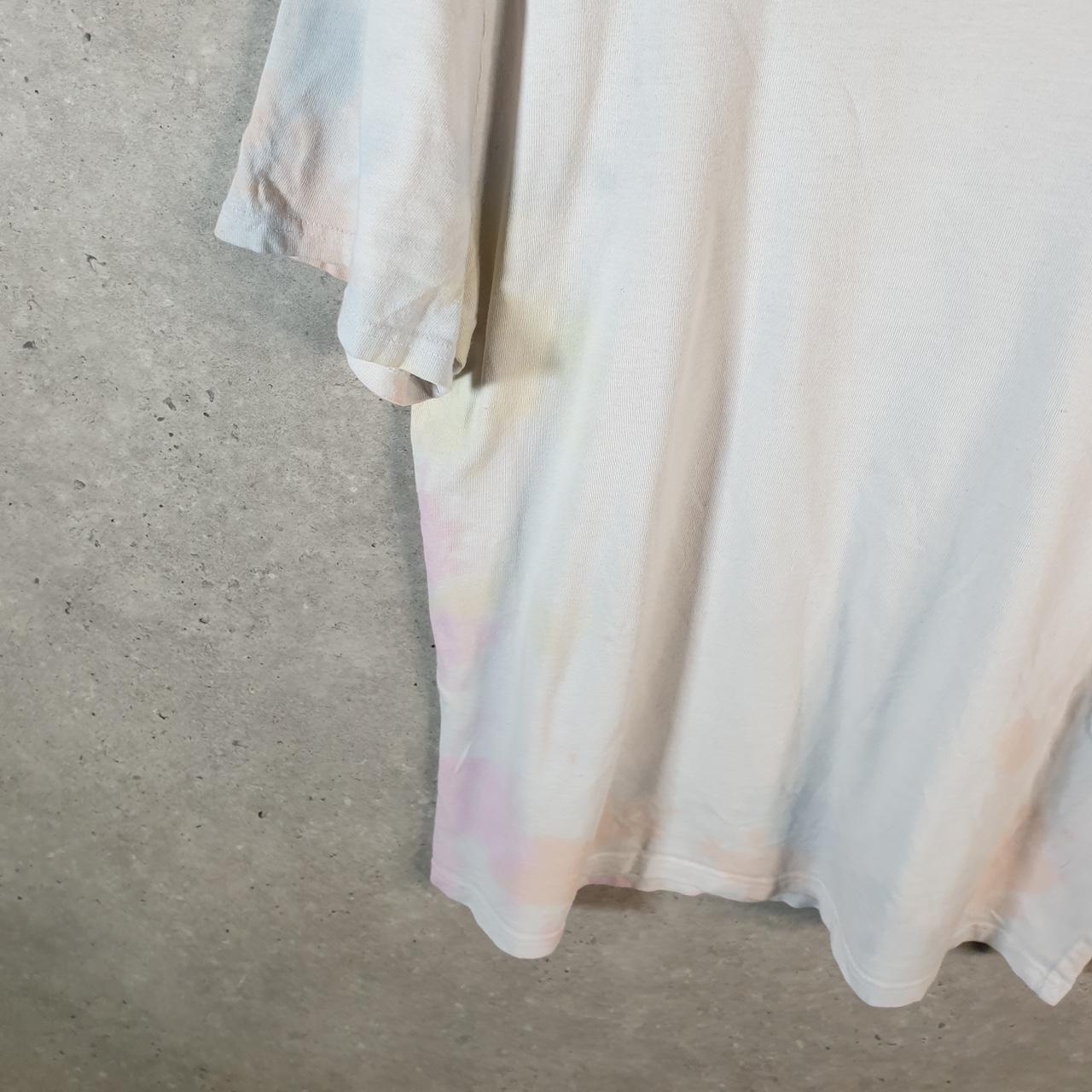 Vintage Champion Spellout Embroidered T Shirt Men’s Medium White Casual Blank Athletic