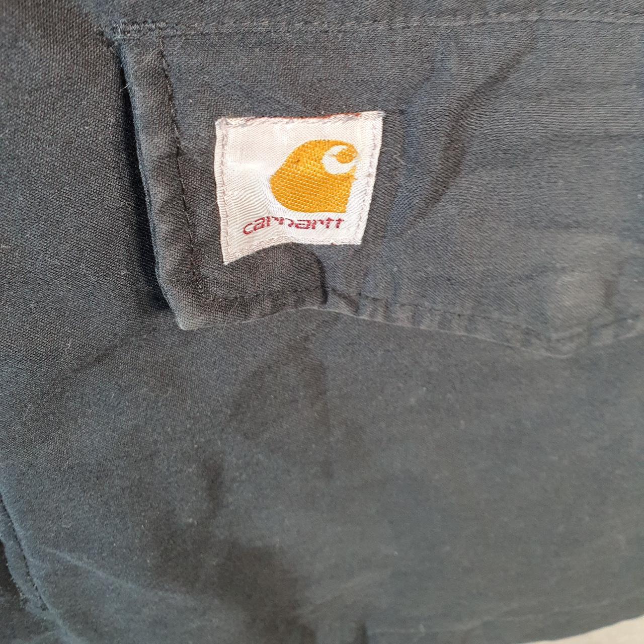 Vintage Carhartt Hickman Quilted Work Jacket Men’s Medium Black Workwear Canvas USA Big Fish Vintage