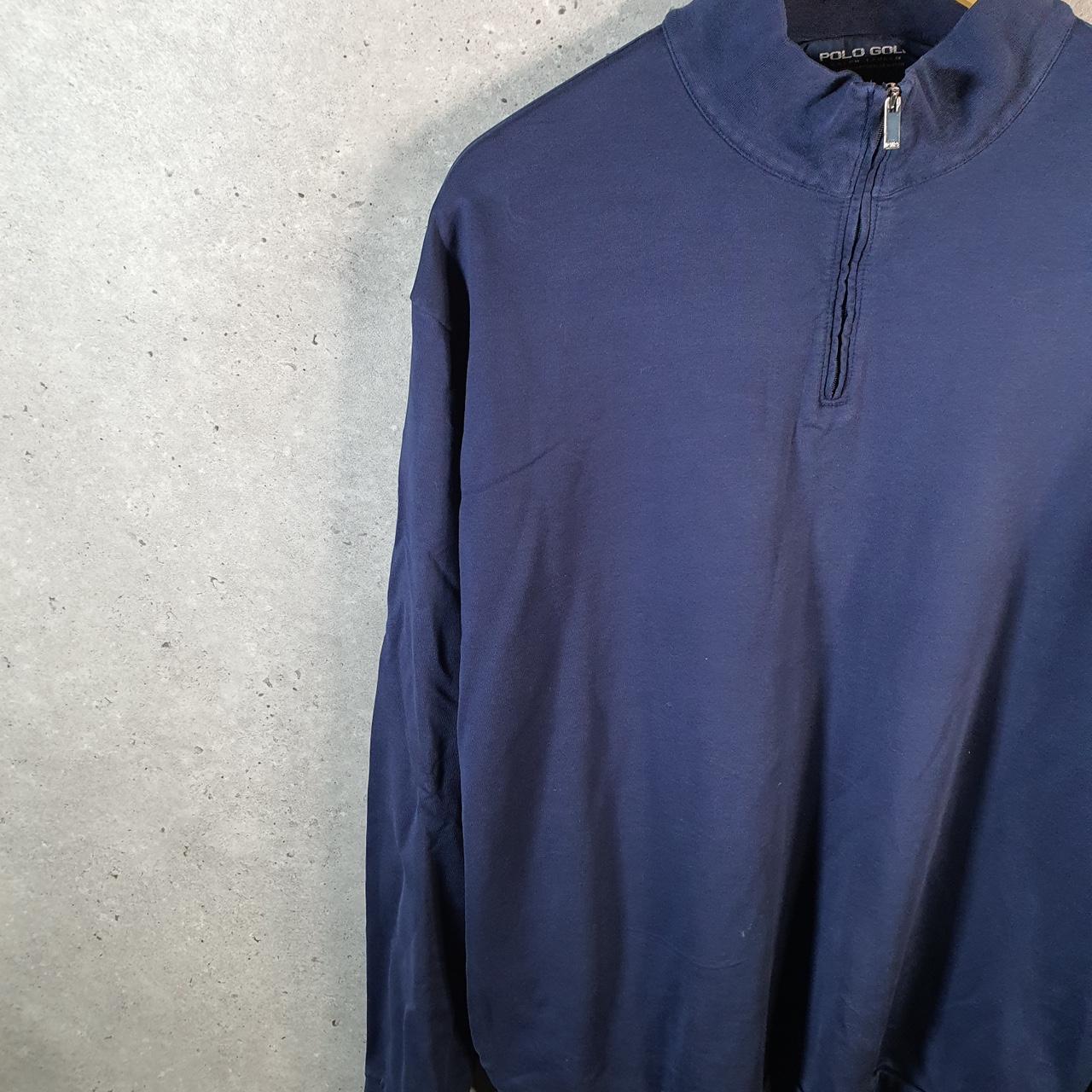 Vintage Ralph Lauren Polo Golf 1/4 Zip Sweatshirt Men’s XL Navy Cotton Pullover