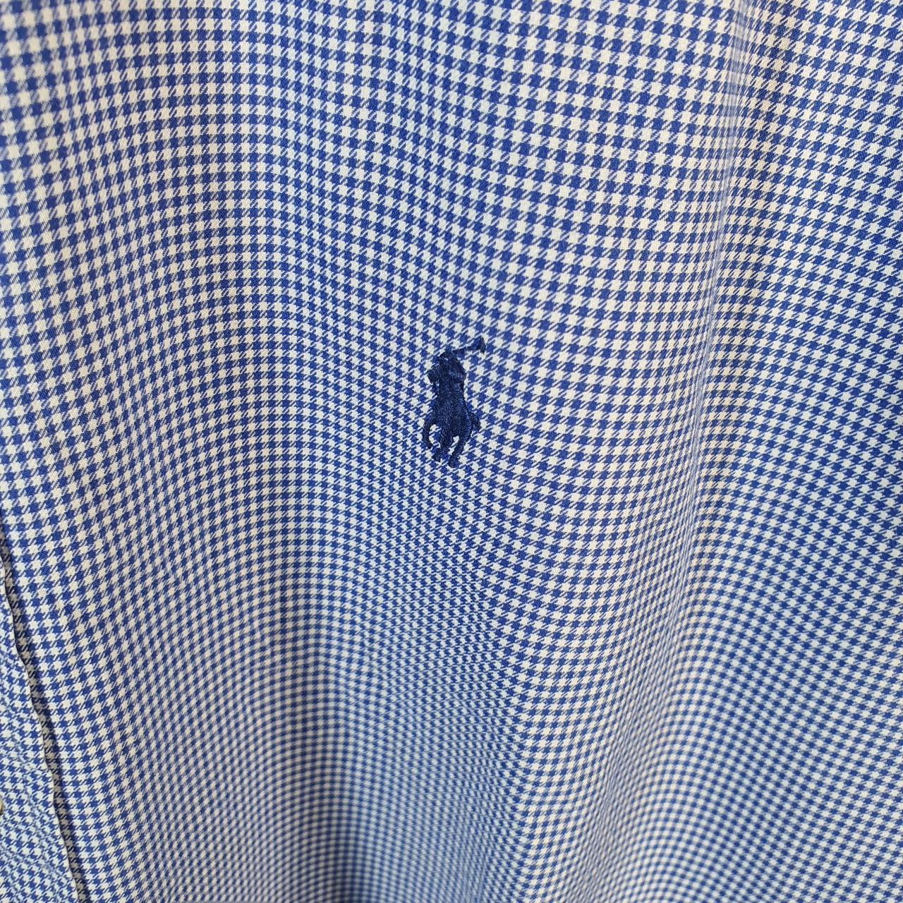 Vintage Ralph Lauren Button Down Shirt Men’s XL Yarmouth Checkered Blue Pony