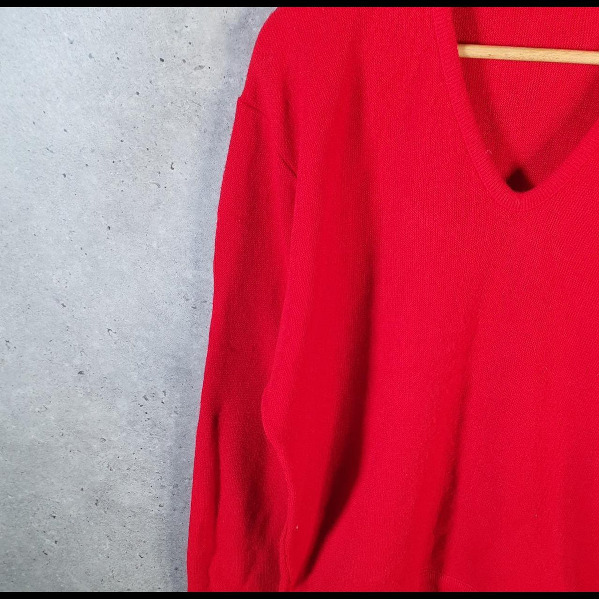 Vintage Lacoste Sweatshirt Men’s Large Red Pullover Logo Y2K Jumper Logo