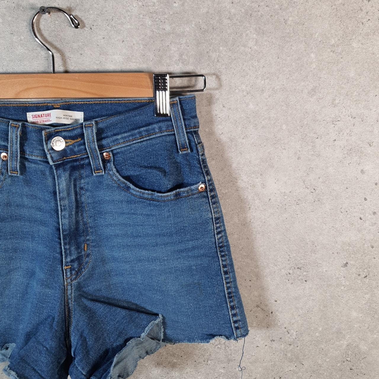 Vintage Levi’s Baggy Shorts Jorts Cargo Womens W27 Blue Relaxed Denim A4550