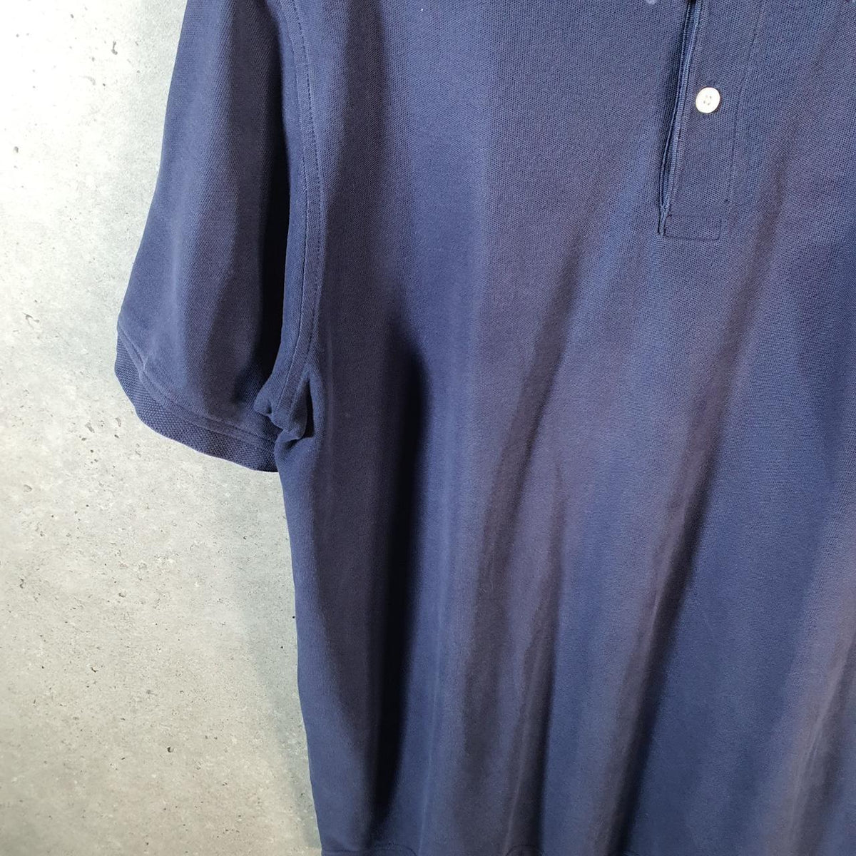 Vintage Izod Advantage Performance Polo Shirt Men’s XL Navy Blue Stretch Fit Logo