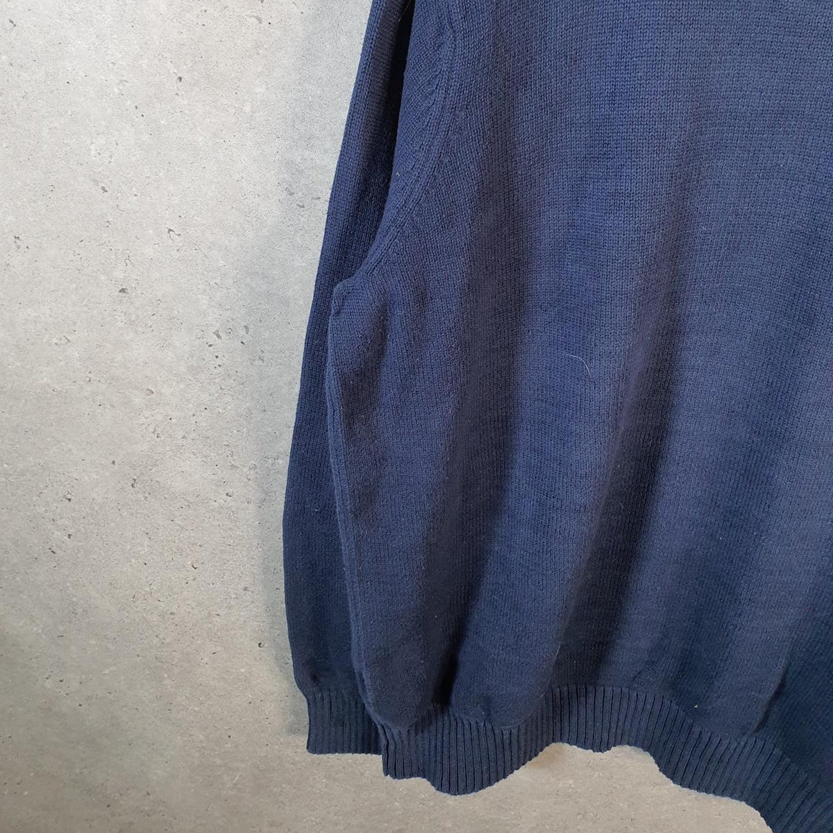 Vintage Eddie Bauer Knit Sweater Men’s Large Navy Blue Y2K Pullover