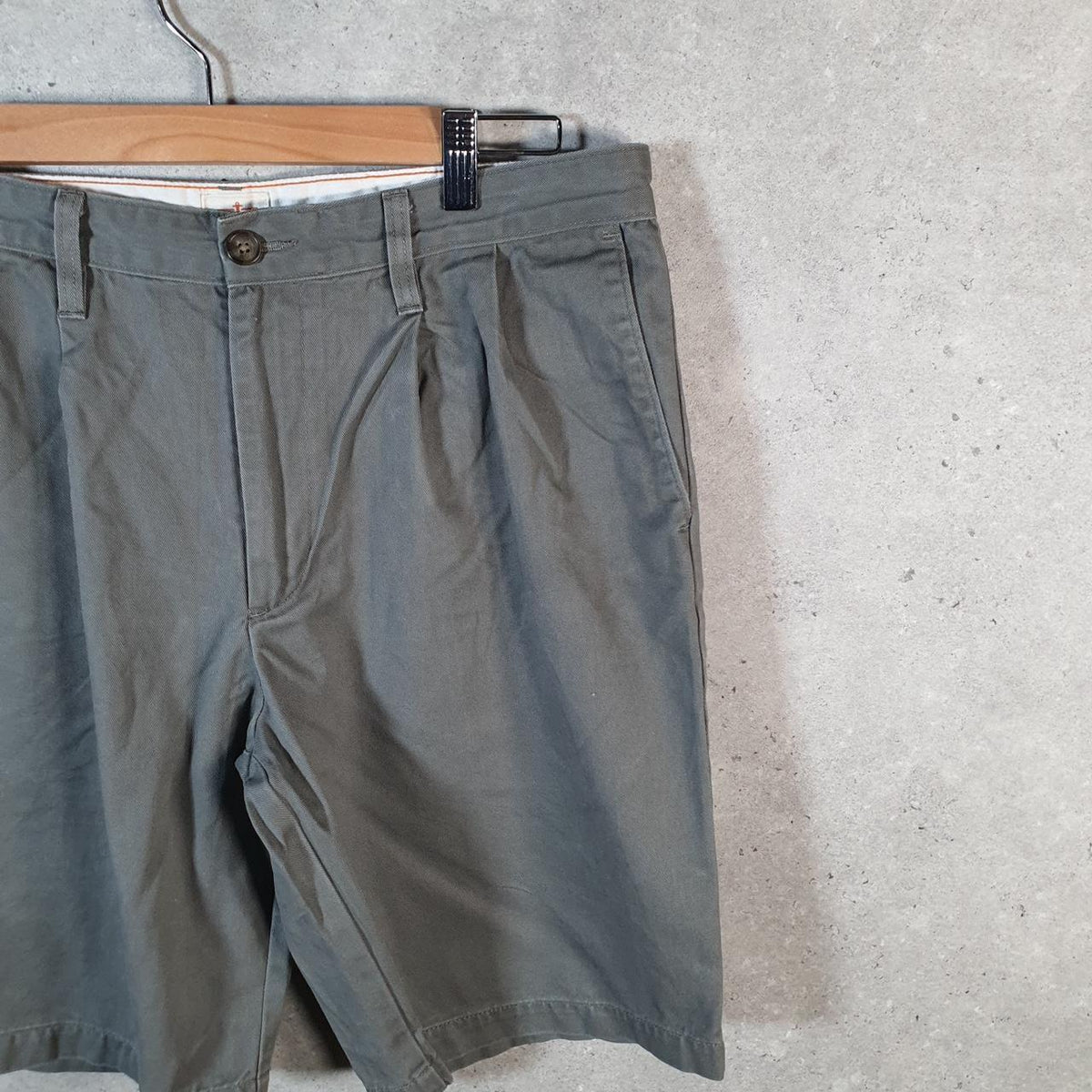 Vintage Dockers Chino Shorts Jorts Cargo Men’s W34 Grey Baggy Cotton