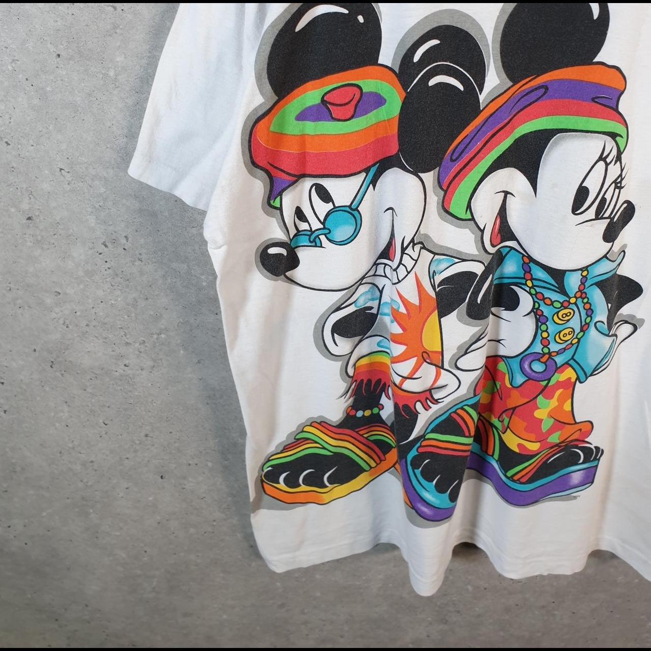 Vintage Mickey Mouse Graphic 90s USA Single Stitch T Shirt Men’s XL White