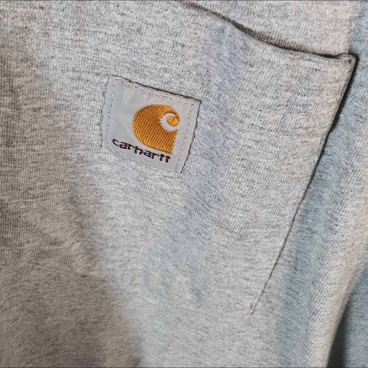 Vintage Carhartt Pocket T Shirt Men’s XL Grey Workwear Chore Utility Relaxed Fit C9210