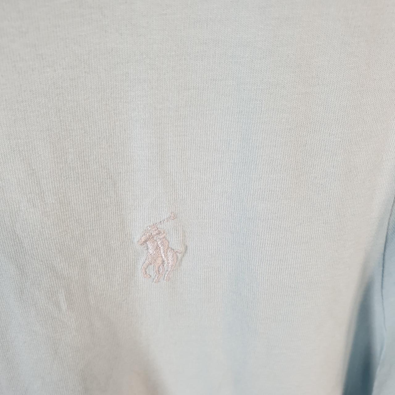 Vintage Ralph Lauren Polo T Shirt Men’s Large Blue Embroidered Custom Fit Pony C9049