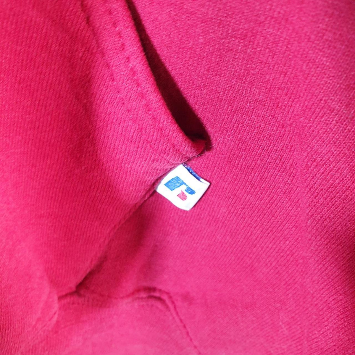 Vintage Russell Athletic Flame Baseball Hoodie Men’s Large Red Pullover Baggy