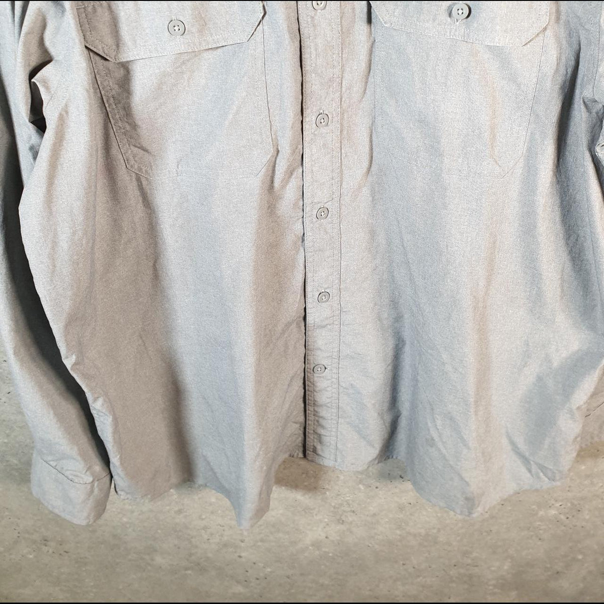 Vintage Carhartt Shirt Button Down Mens 2XL Grey Chore Utility Relaxed Big Fish Vintage