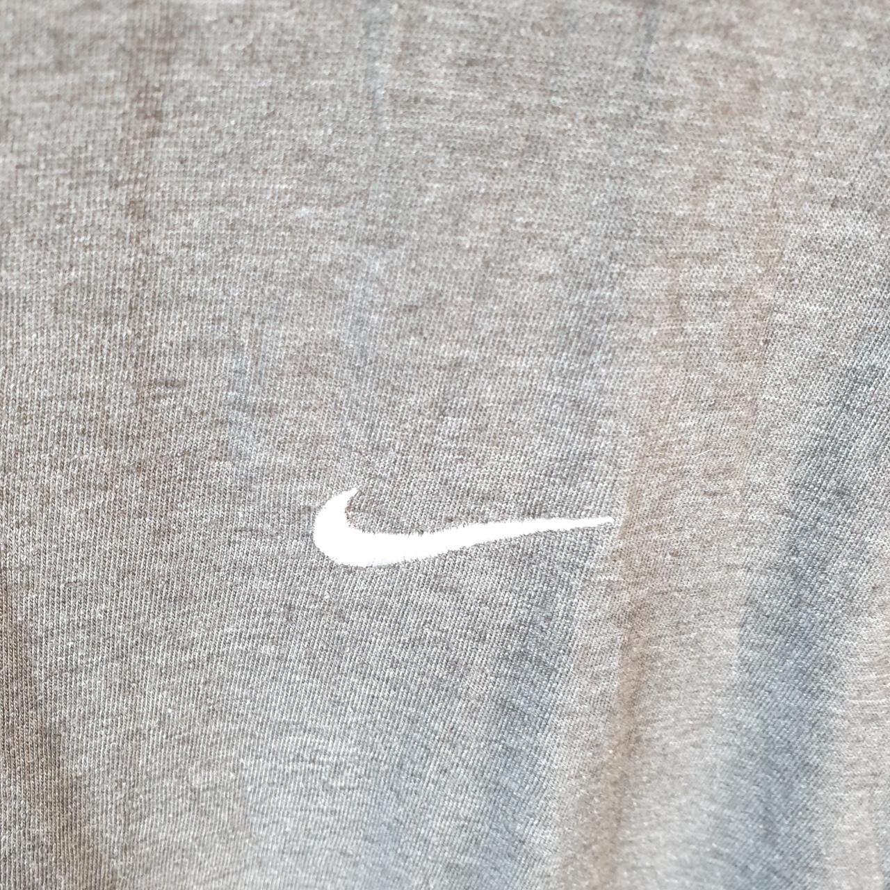 Vintage Nike T Shirt Men’s XL Grey Printed Single Swoosh Logo Athletic C8268