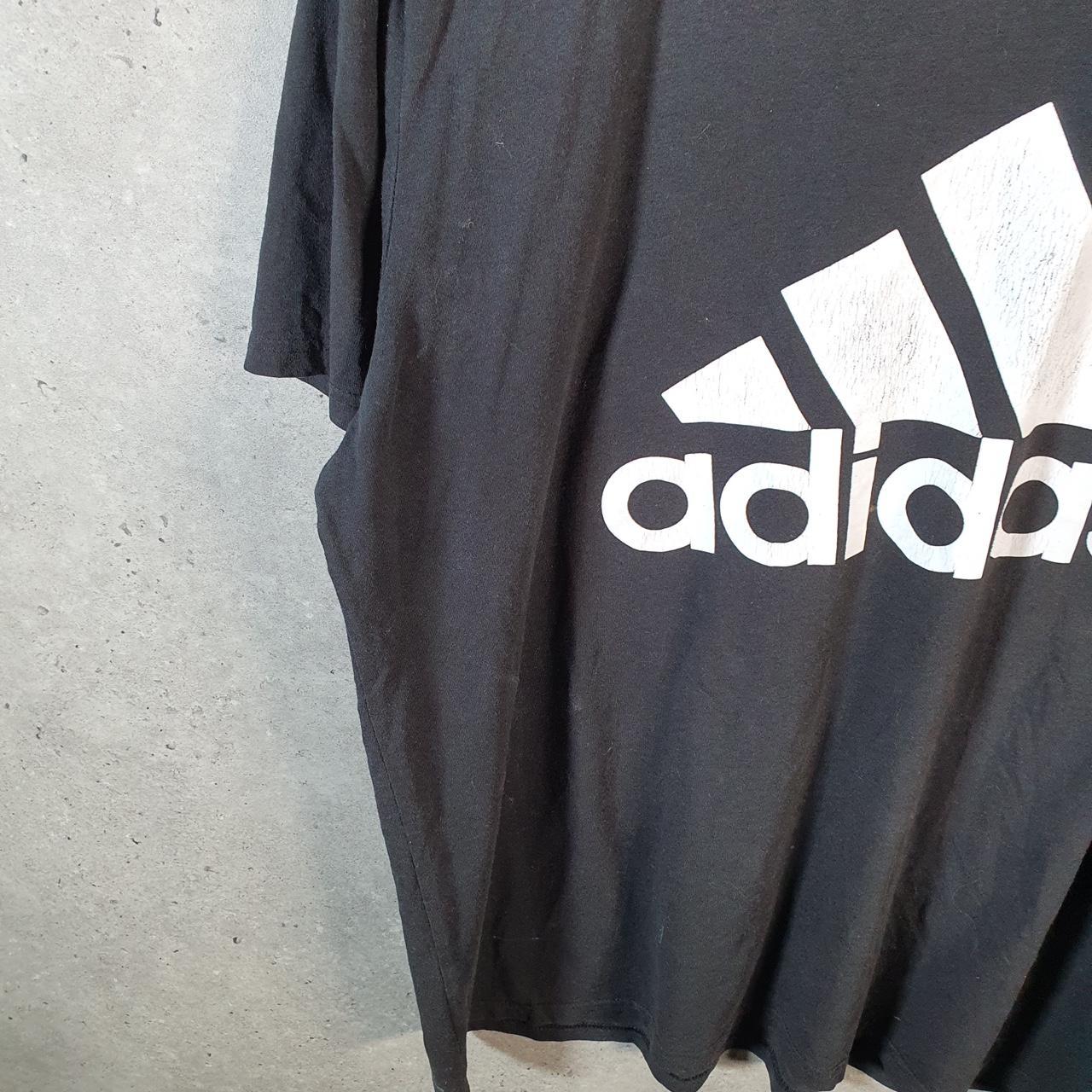 Vintage Adidas Go To Performance T Shirt Men’s XL Black Three Stripes Logo Athletic