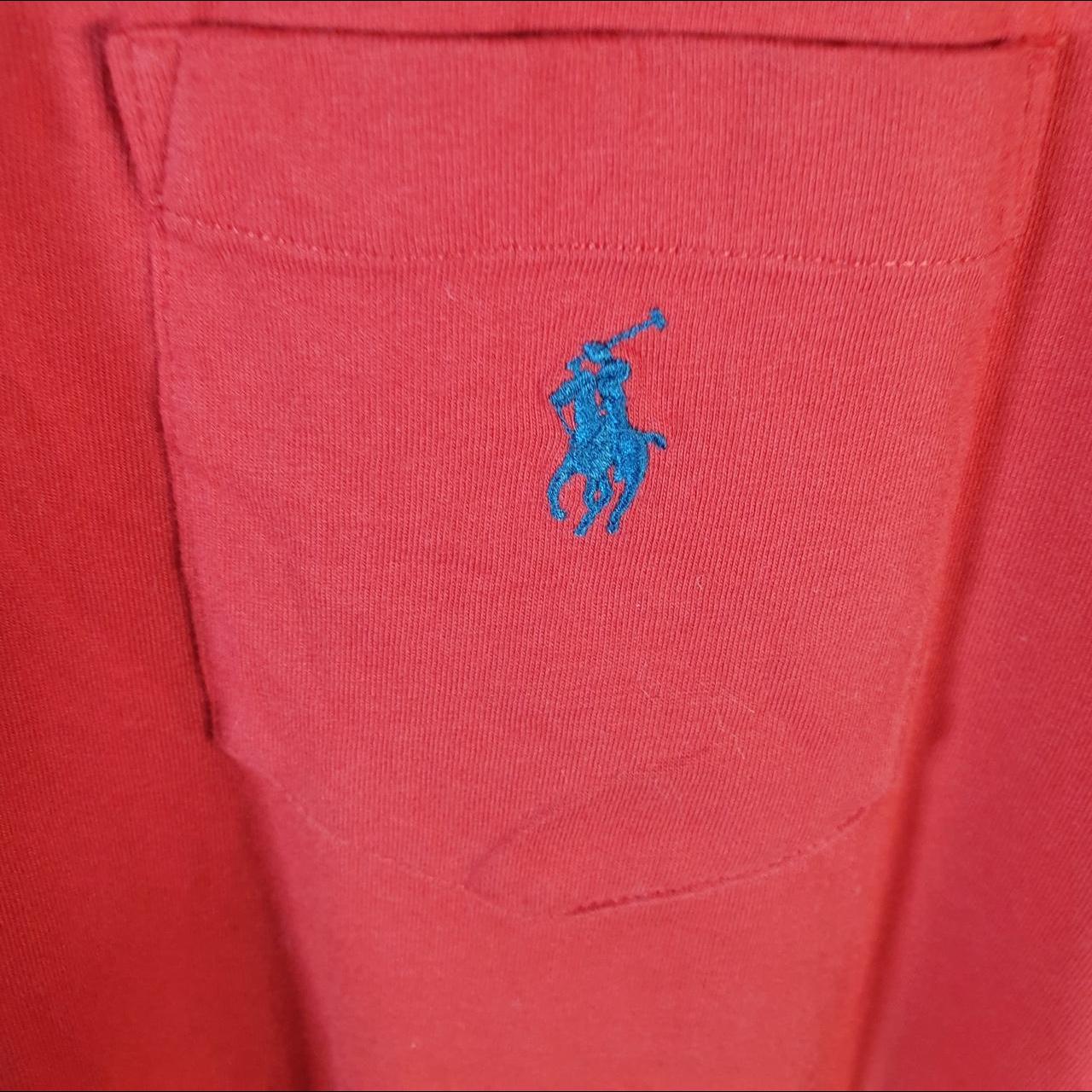 Vintage Ralph Lauren Polo T Shirt Men’s Large Red Embroidered Pony Classic Fit C9160