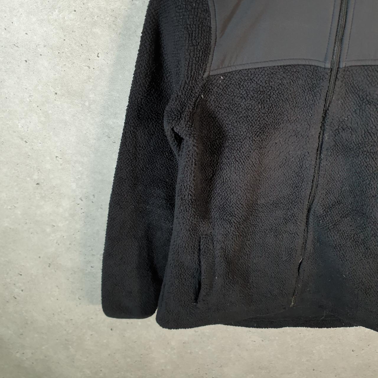 Fila Sport Fleece Full zip Hoodie Womens Small Black Embroidered Logo