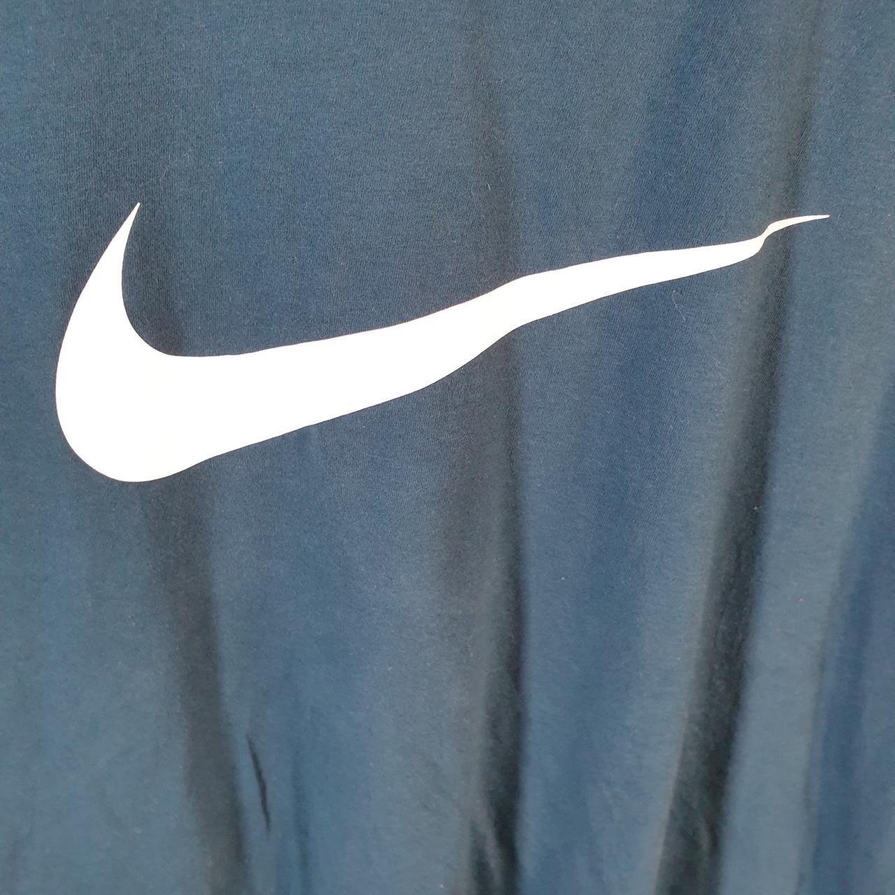 Vintage Nike T Shirt Men’s XL Blue Printed Single Swoosh Logo Athletic C8283