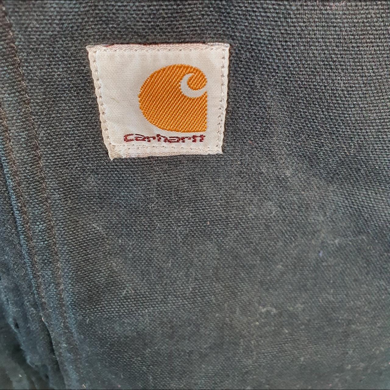 Vintage Carhartt Active Hooded Jacket Men’s Large Black Workwear Canvas USA G2119