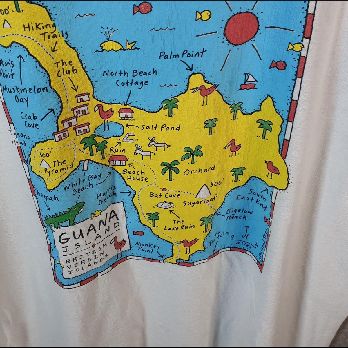 Vintage Delta Guana Islands Virgin Islands 90s USA Single Stitch T Shirt Men’s Large White