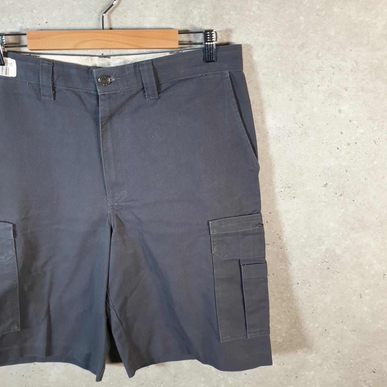 Vintage Dickies Baggy Chino Shorts Jorts Cargo Mens W34 Grey Regular Fit