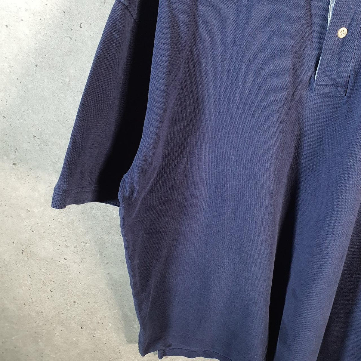 Vintage Tommy Hilfiger Polo Shirt Men’s 2XL Navy Blue Classic Fit Embroidered Logo