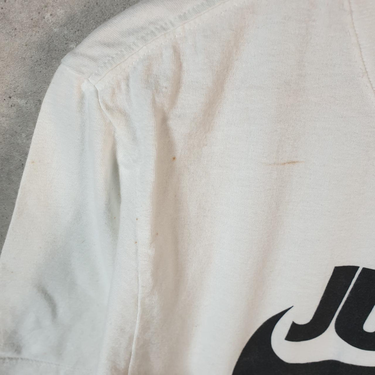 Vintage Nike Just Do It Spellout T Shirt Men’s Large White Logo Swoosh Athletic