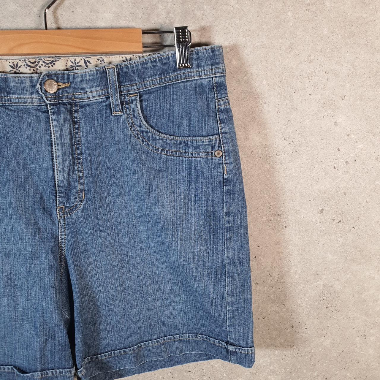 Vintage Lee Low Rise Baggy Shorts Jorts Cargo Womens W34 Blue Relaxed Denim A4524