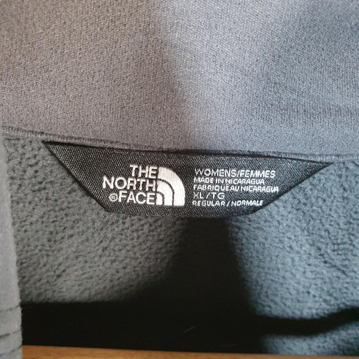 Vintage The North Face TNF Soft Shell Jacket Womens XL Grey Full Zip Logo