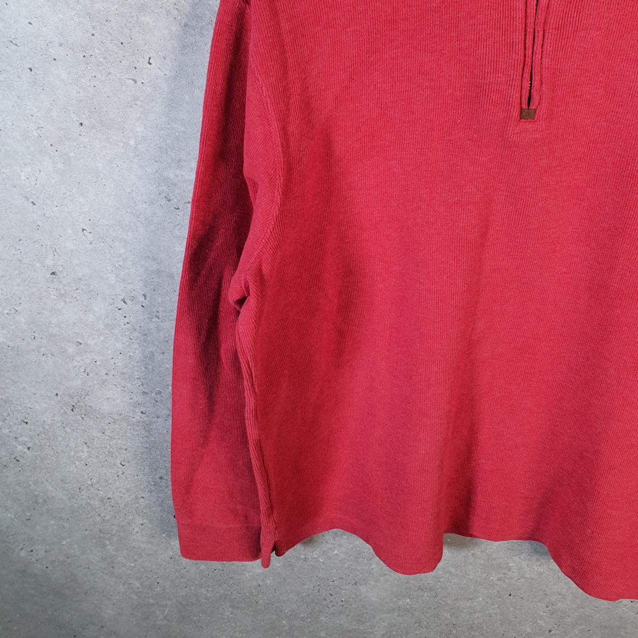 Vintage Ralph Lauren Polo 1/4 Zip Sweatshirt Men’s Medium Red Cotton Pullover Pony