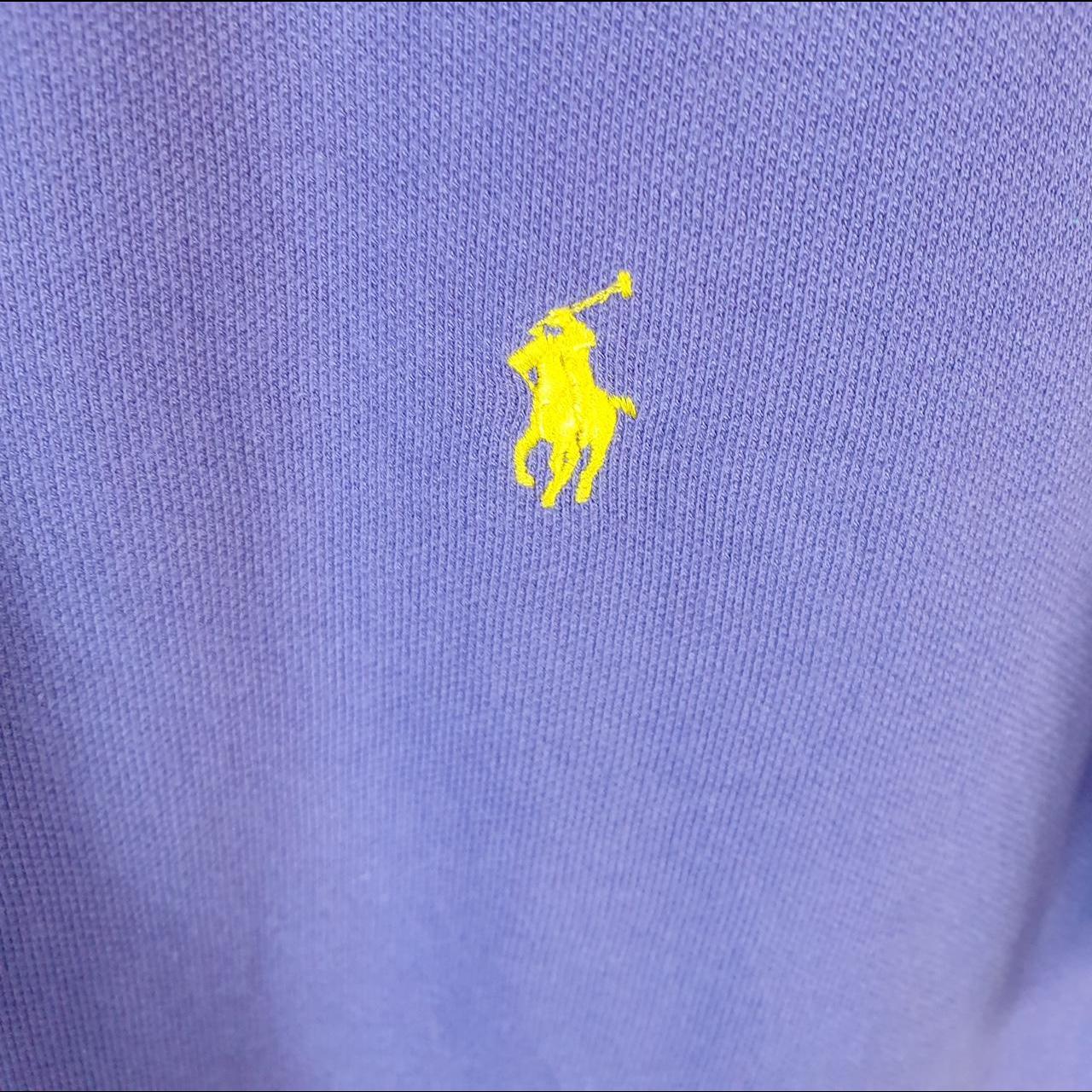 Vintage Ralph Lauren Polo Shirt Men’s Large Purple Custom Fit Embroidered Pony C9768