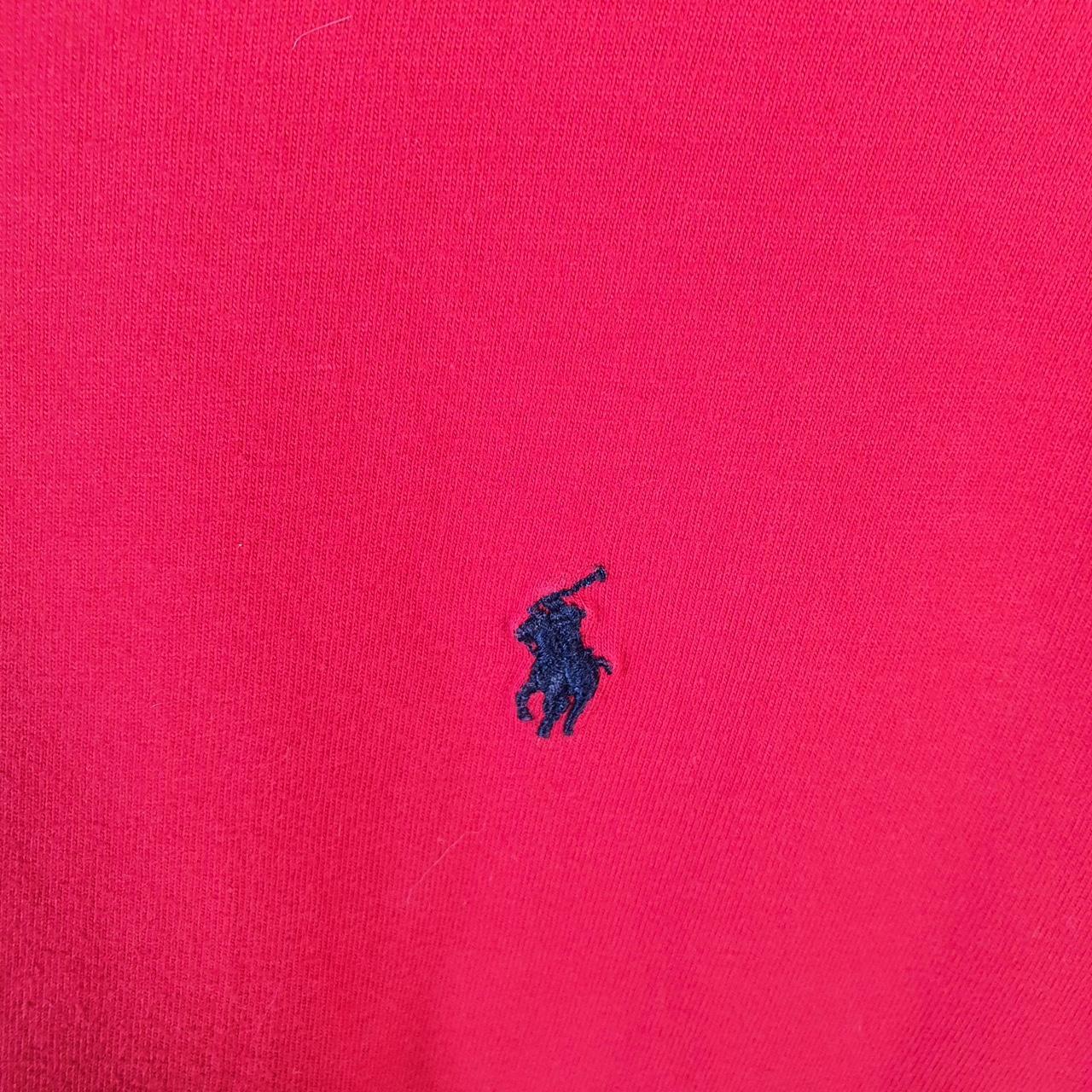 Vintage Ralph Lauren Polo Sport T Shirt Womens XL Red  Classic Fit Embroidered Pony C8699