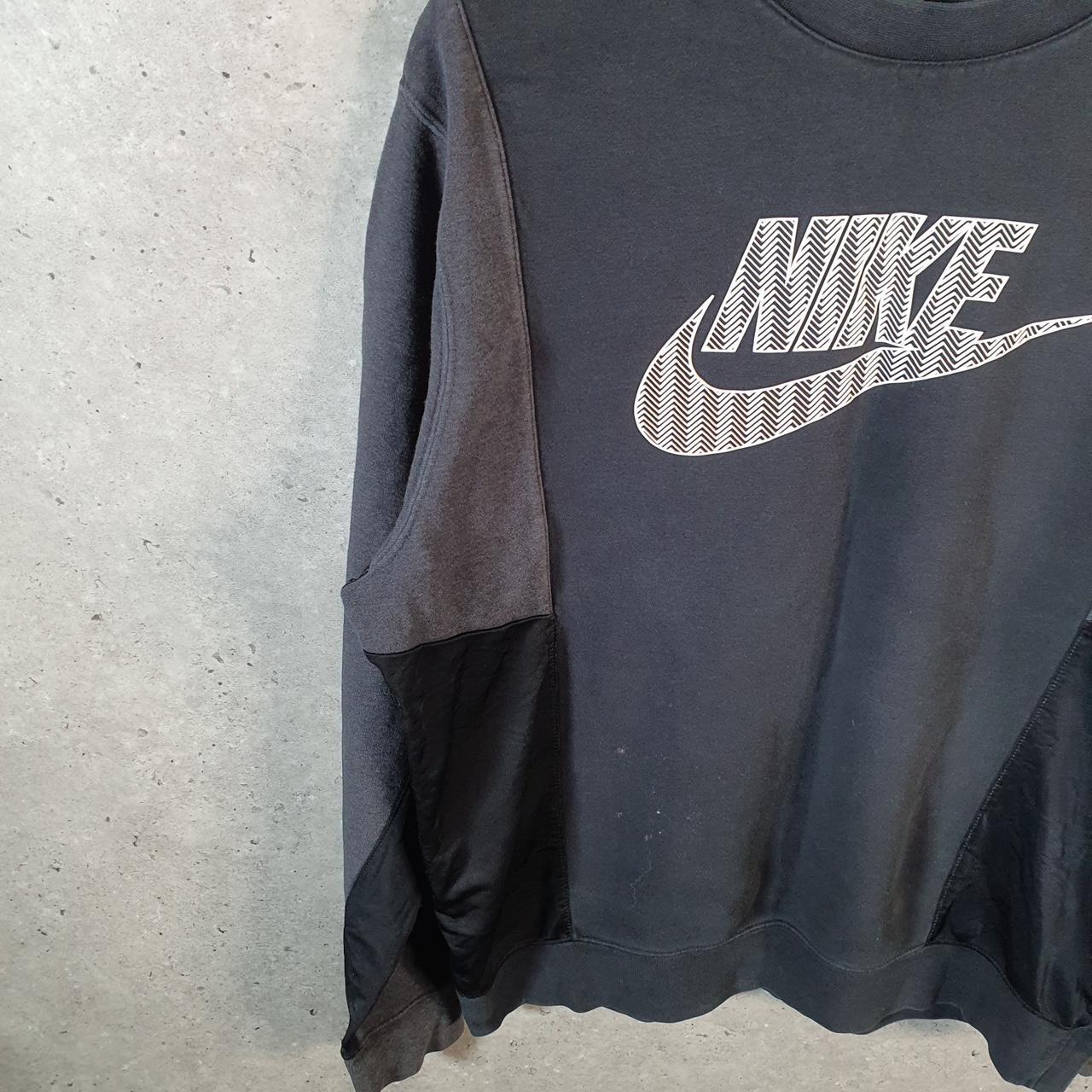 Vintage Nike Club Spellout Hoodie Men’s Medium Black Swoosh Y2K Pullover