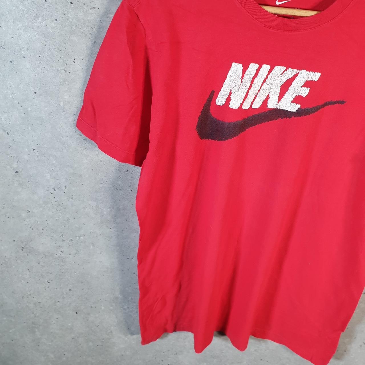 Vintage Nike Spellout Club T Shirt Men’s M Red Logo Swoosh Athletic
