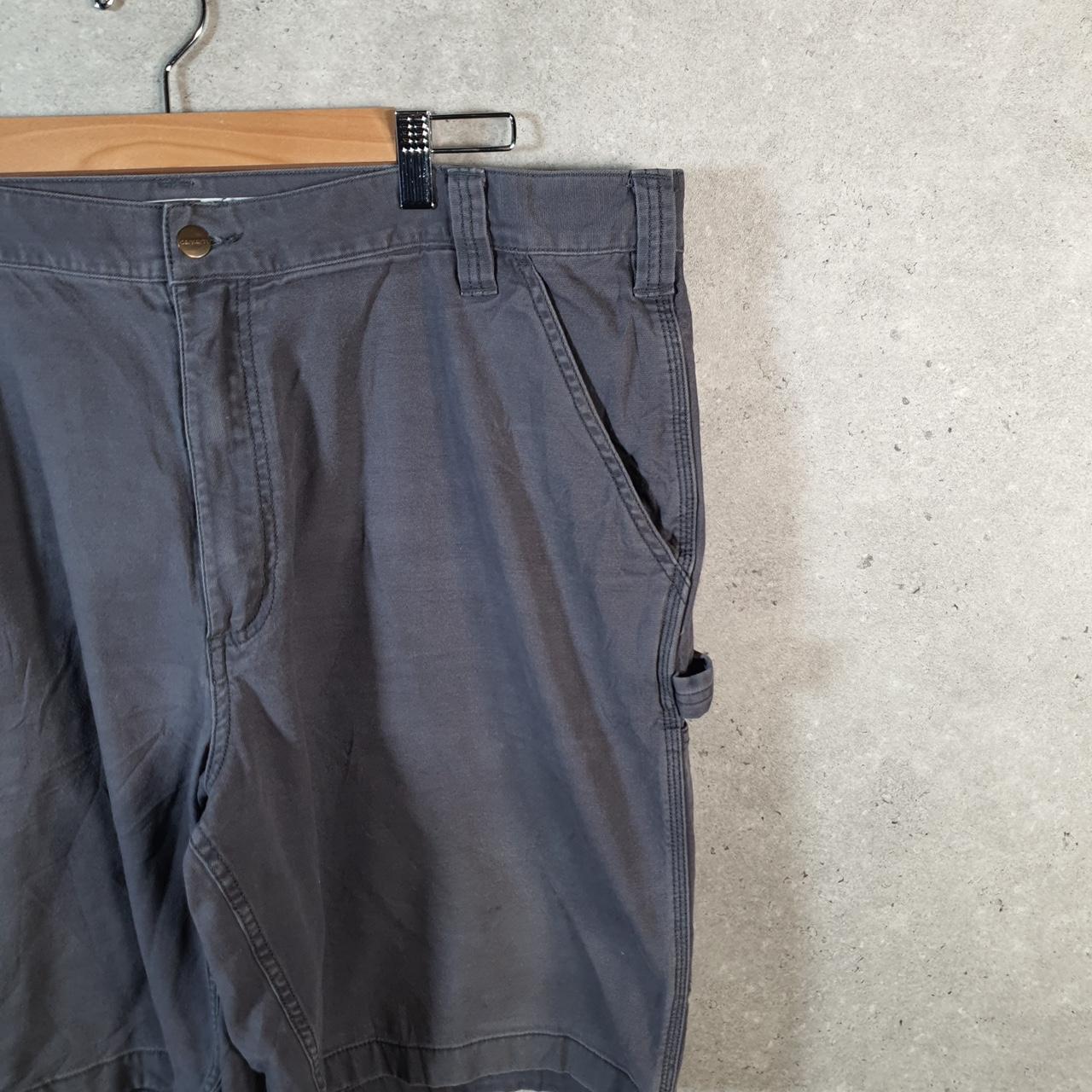 Vintage Carhartt Baggy Carpenter Shorts Jorts Cargo Men’s W42 Grey Relaxed Fit Workwear Big Fish Vintage