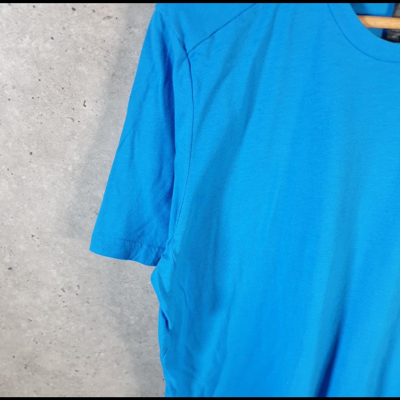 Vintage Adidas Spellout T Shirt Men’s Large Blue Three Stripes Athletic